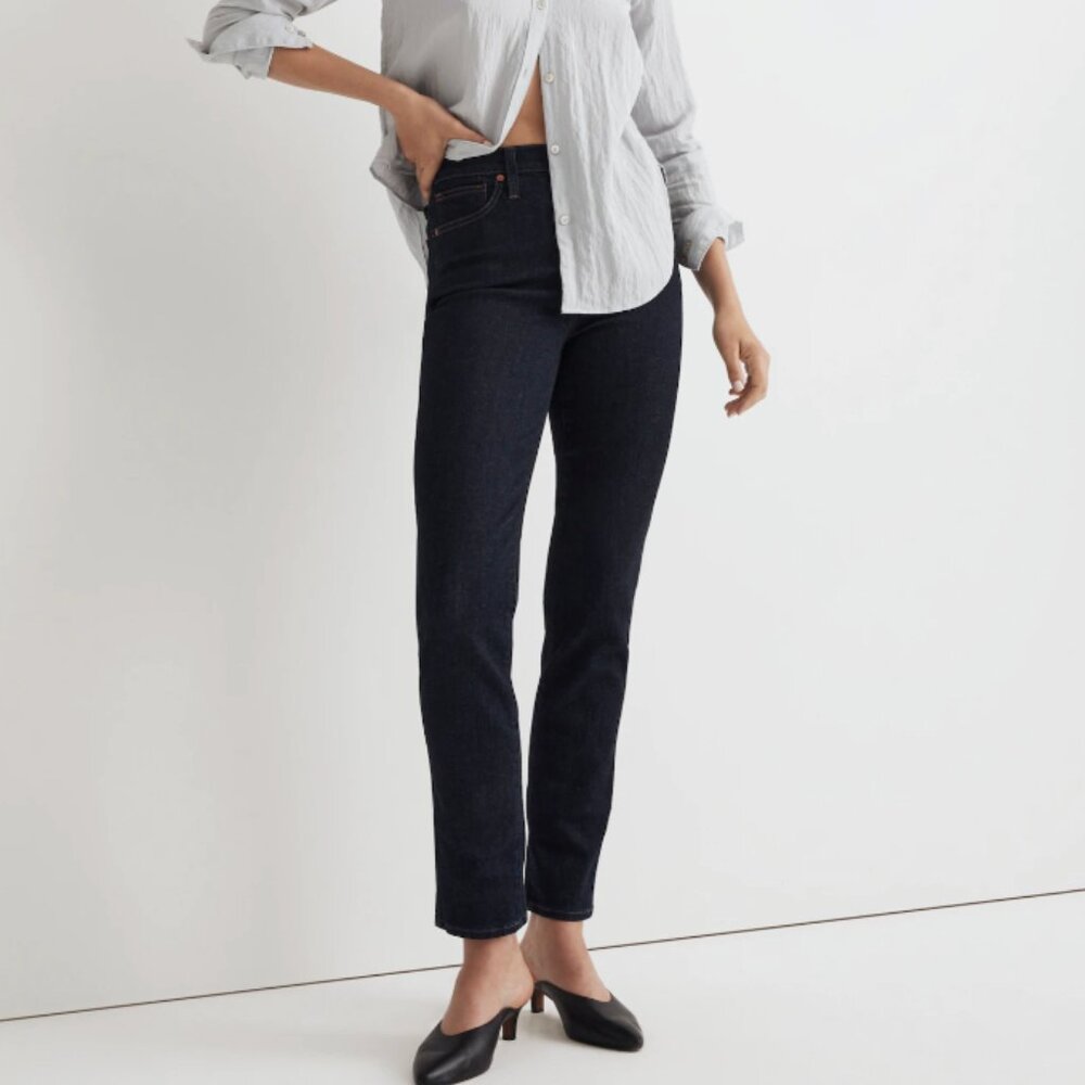 Madewell Black Rinse Stovepipe Jeans‎ size 27